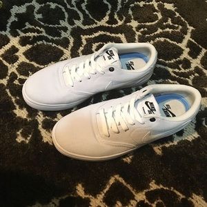 White Nike SolarSoft Canvas Shoes